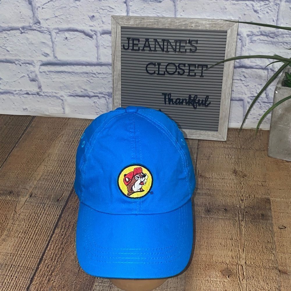 Buc-ees blue strap back hat cap